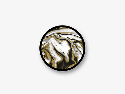 Qi Xi Icon & Sticker Design badge brand brand identity branding design gold gold foil icon identity marble marble textures sticker textures