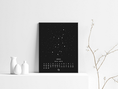 Virgo Zodiac astrology calendar design mockup virgo zodiac zodiac signs