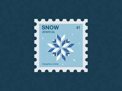 The first snow hangzhou snow stamp weather