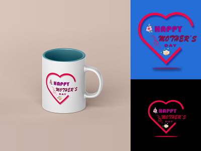 Happy Mother's Day Coffee Cup Design. brand identity brand logo branding coffee cup concept cup logo design graphic design illustration logo mug logo mugs