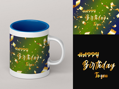 HAPPY BIRTHDAY COFFEE MUG DESIGN. brand identity brand logo branding coffee mugs design concept design graphic design happy birthday illustration logo mug design