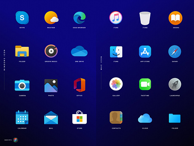 WINDOWS & MAC ICON app design icon minimal ui ux