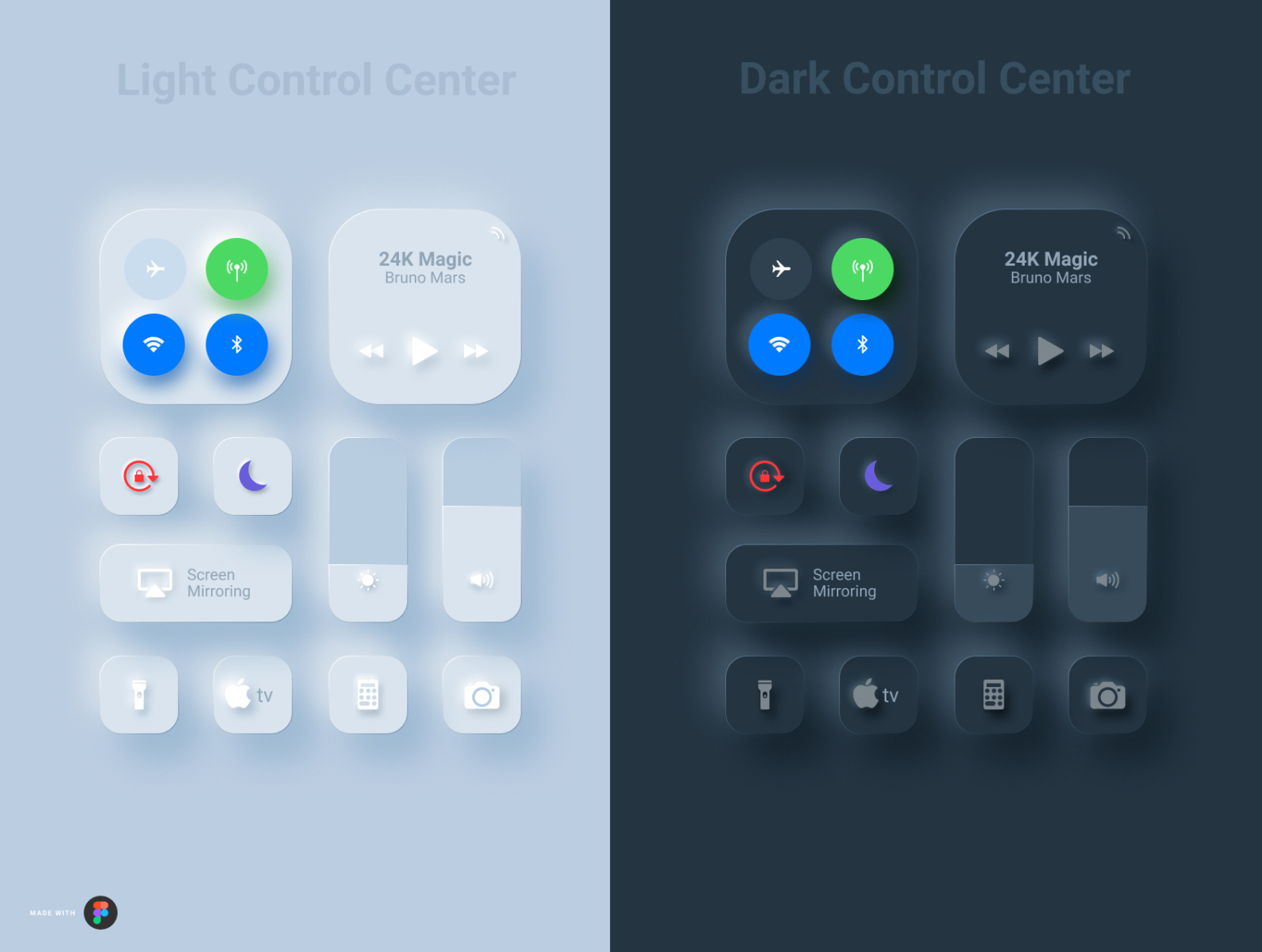 iOS Control Center Neumorphism Style by Shankar 👋🏻😎 on Dribbble