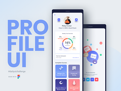 User Profile app design illustration minimal ui ux