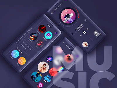 Music UI app design minimal ui ux