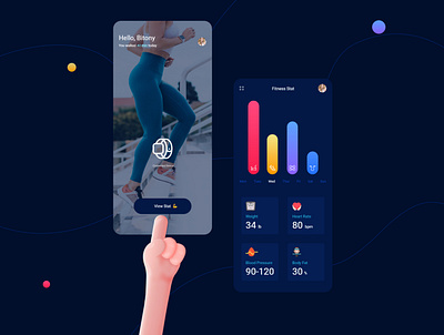 Stat Screen app design minimal ui ux