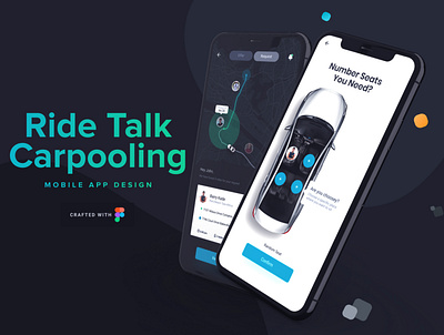Carpooling app design minimal ui ux