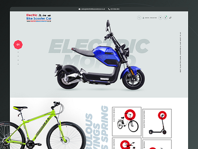 E-bike Hero Header design ebike ui ux web