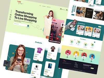 Shopping Landing Page design ecommerce landing page minimal shopping ui ux web