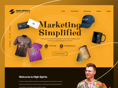 Printing Hero Header creativedesign design header hero header landing page minimal printing ui ux web