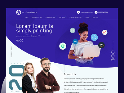 IT Company Hero Header banner design hero header minimal ui ux web