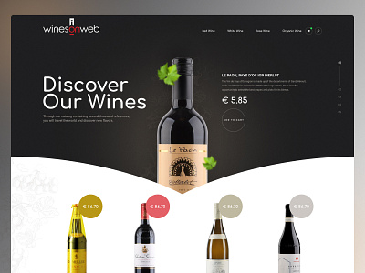 Wine Shop Hero Header banner design header hero header minimal ui ux web web banner wine shop