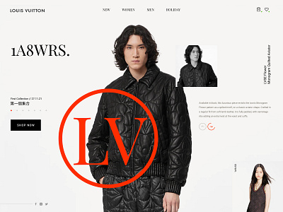 Hero Header for Louis Vuitton banner design header hero header hero images minimal ui ux web