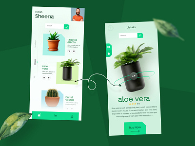 Plant App app application design minimal mobile plant plant app screen ui ux