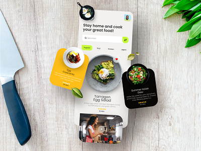 Recipe App app design food mobile mobile app recipe app ui ux vector