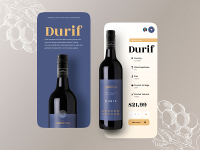 Wine App app application design minimal mobile ui ux wine