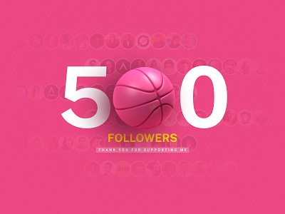 500 Followers 500 followers design dribbble minimal ui ux