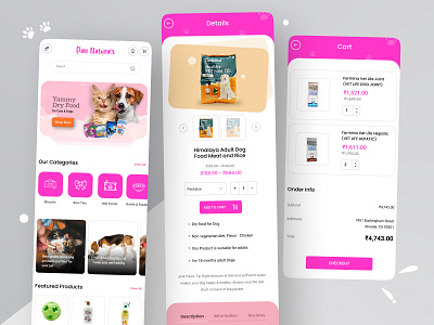 Pet Food App app application cat design dog food food minimal mobile pet pet food ui ux