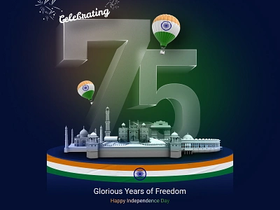 75 Years Independence Day *India 75 years independenceday india design independenceday india india minimal ui ux