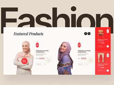 Featured Products Section design ecommerce fashion landing page minimal product product design ui ux web web design
