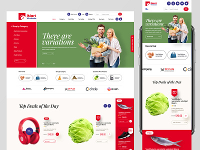 Shopping Landing Page & Mobile App app design ecommerce landing page minimal shopping ui ux web