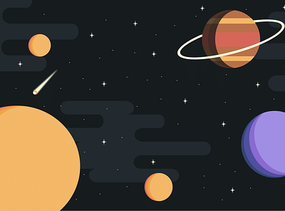 Space illustration animation design graphic design illustr illustration vector