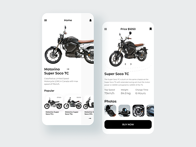 Super Soco Bikes app bike concept design mobile motorcycle soco ui