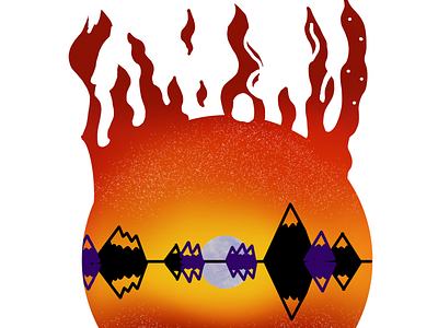 A fiery memory branding graphic design logo