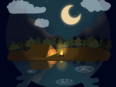 Playful Camp At Night
