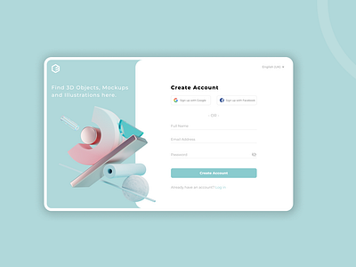 Sign Up Page Design UI