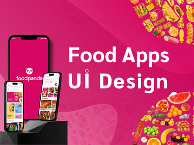 Food Apps UI Design graphic design landing page mobile app ui ux