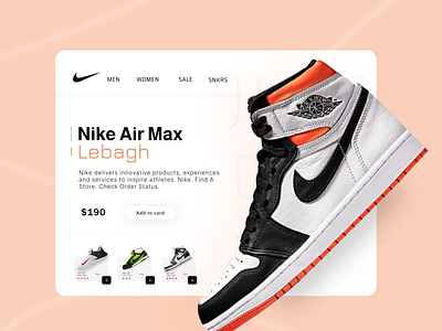 Nike E-Commerce Site Landing Page UI  Design