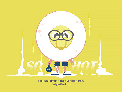 Fried Egg egg festival fried hot illustration map monster music poster summer web yellow