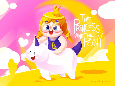 Princess-2 family illustration moon music pony poster princess web