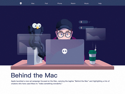 Behind the Mac festival illustration mac office web work