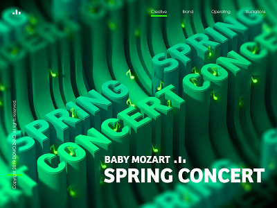 Spring Concert c4d festival illustration music poster spring web