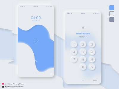 Neumorphism Lockscreen | Plasma Mobile figma light theme wallpaper lockscreen minimalist mobile neumorphism trend ui