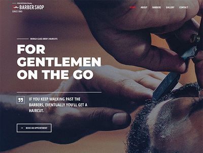 Barber Shop with Astra branding design ui website wordpress