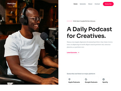 Creative Podcaster with Astra prodcast website wordpress