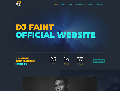 DJ Faint website branding construction design elementor prodcast website website wordpress