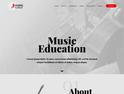 Music School Website wordpress