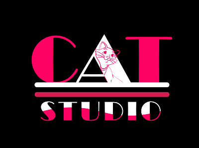 Cat Studio Logo ahmad 807 cat logo design graphic design graphic designer illustration lettering logo logo logo designer monogram logo professional logo studio logo vector