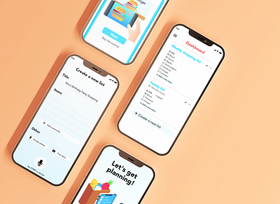 Shopping List app app design ui ux