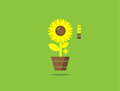 Sunflower animation design graphic design illustration vector