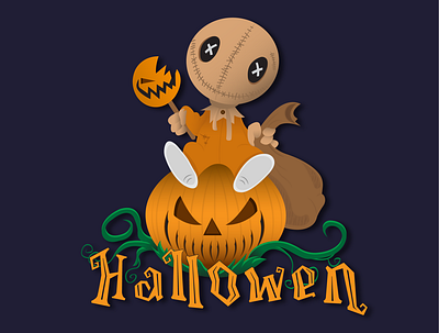 Hallowen animation design graphic design hallowen hallowencostum illustration motion graphics vector voodoo voodoocustom