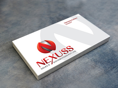 Logo & Business Card for Telecom Industry 3d distribution dynamic identity logo nexus nexuss red render sales vibrant visiting card