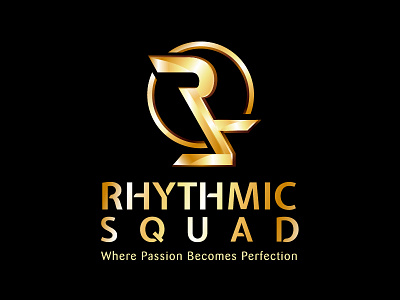 LOGO DESIGN FOR A DANCE SQUAD events identity logo monogram dance. rhythmic music passion perfection r rhythm rs