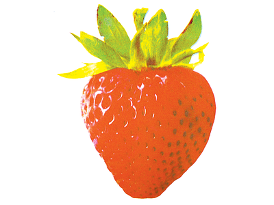 CMYK Strawberry Print screenprint
