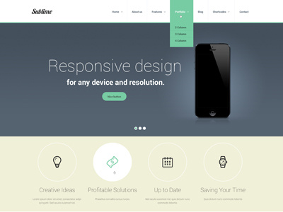Sublime - HTML/CSS Template Design coloreaters design flat sublime themeforest