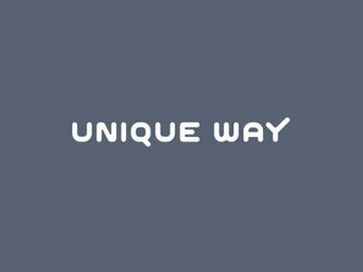 Unique Way branding logo logotype mark sign